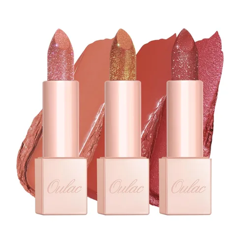 Miniatura 34 de Oulac Lápiz labial hidratante de coral para mujeres Bálsamo labial tintado infundido con ácido hialurónico sódico, maquillaje de labios ligero, PG04