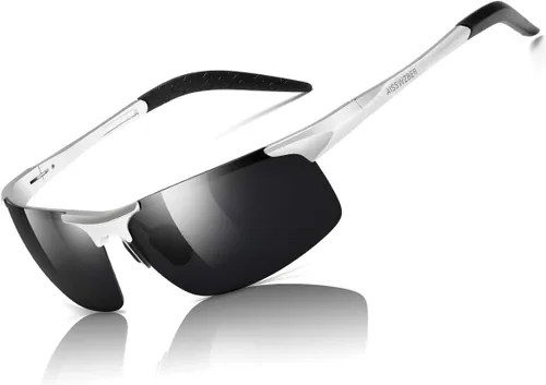 Miniatura 11 de Gafas de sol polarizadas deportivas para hombre que conducen gafas de sol de protección UV con marco metálico para hombres 8177