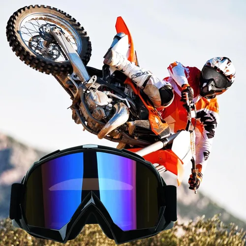 Miniatura 6 de Gafas para Bicicleta de Tierra ATV Gafas de Motocicleta Paquete de 2 Gafas de Motocross para Adultos Hombres Mujeres Jóvenes Niños Gafas de Casco