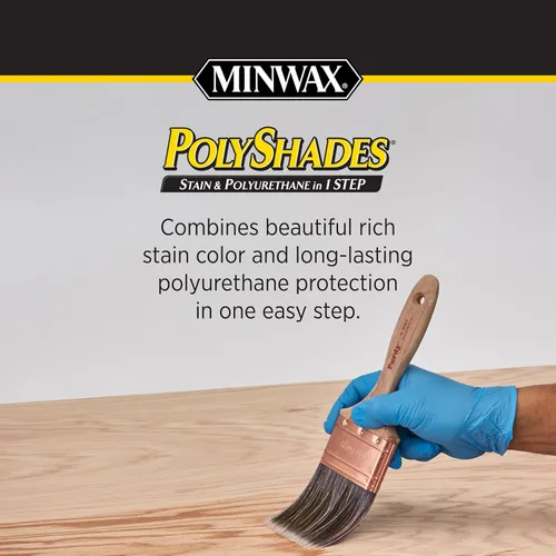Miniatura 4 de Minwax PolyShades Tinte de Madera + Acabado de Poliuretano – Cuarto, Roble Misión, Brillo Mission Oak
