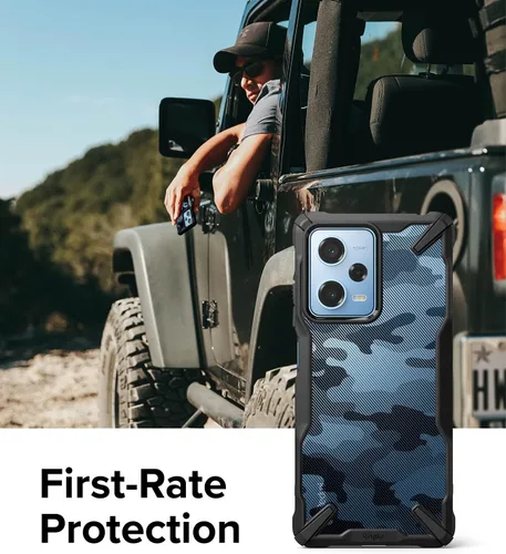 Miniatura 3 de Ringke Fusion-X [Diseño militar] Compatible con Redmi Note 12 Pro y funda Xiaomi Poco X5 Pro 5G, cubierta trasera dura de camuflaje a prueba