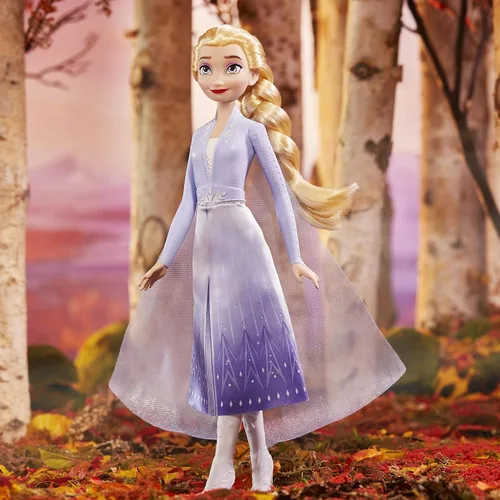 Miniatura 7 de Disney Frozen 2 Elsa Frozen Shimmer - Muñeca de moda, falda, zapatos y cabello largo rubio, juguete para niños de 3 años en adelante