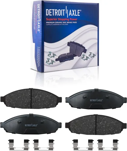 Miniatura 4 de Detroit Axle - Kit de frenos para Ford Crown Victoria Mercury Grand Marquis Marauder 2003-2011, rotores de freno y pastillas de freno de cerámica