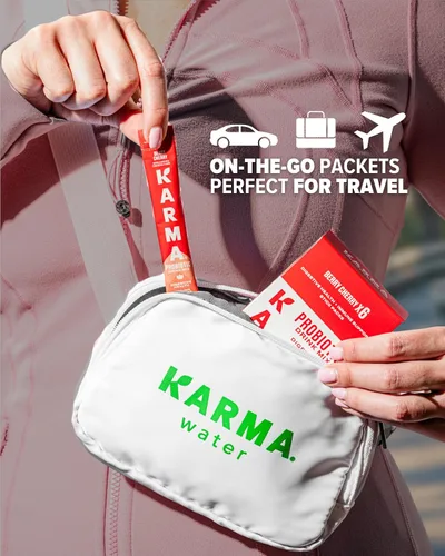 Miniatura 7 de Bolsa de Hidratación Probiótica Karma - Paquete de 6, Mezcla de Bebida en Polvo de Bayas y Cereza - Apoyo Inmunológico y de la Salud Intestinal Para