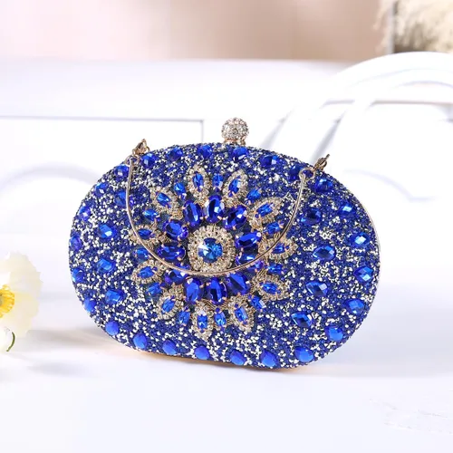 Miniatura 5 de Beaguful Bolsos de noche para mujer, bolsos de mano brillantes con diamantes de imitación