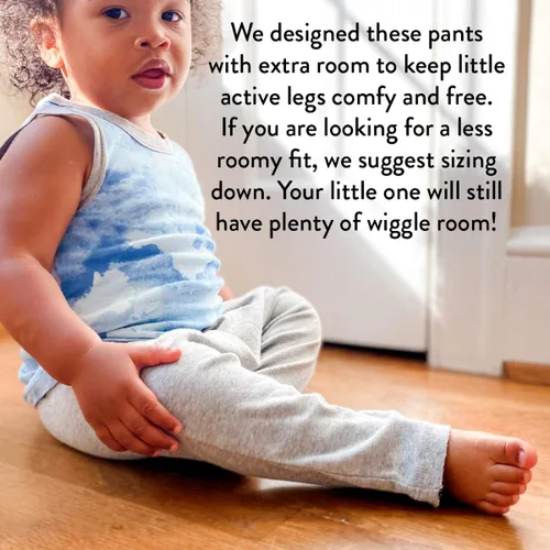 Miniatura 5 de HonestBaby Pantalones harén de algodón orgánico para bebé, paquete múltiple