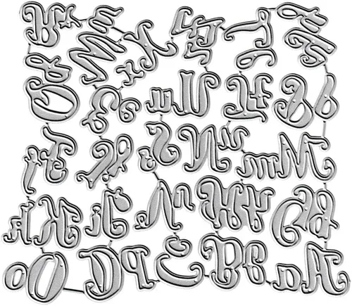 26 troqueles de corte de letras mayúsculas, minúsculas, 26 troquelados del alfabeto, plantillas de metal en relieve, molde de plantilla para