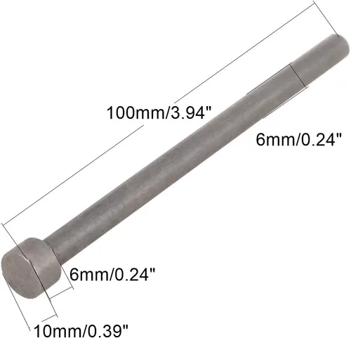 Miniatura 4 de Auniwaig 0.059 in de diámetro punta redonda de acero recto eyector Pin Punch 3.937 in largo gris plateado 20pcs