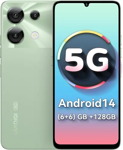 UMIDIGI G9 5G Teléfonos Desbloqueados, Teléfono Celular Android 14, 5G SIM Dual, Cámara 50MP, 12(6+6) GB +128GB/1TB TF Expandible, Pantalla HD+