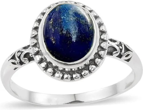 Miniatura 8 de Anillo de plata de ley 925 para mujer, anillo único de gema ovalada hecho a mano