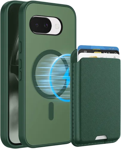 Miniatura 8 de Funda magnética para Google Pixel 9A, cartera magnética desmontable con tarjetero [compatible con MagSafe] de grado militar, a prueba de golpes