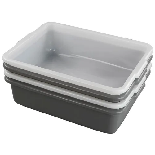 Miniatura 8 de Teyyvn Caja de plástico para autobús/utilidad, caja de transporte de lavabo comercial, paquete de 4