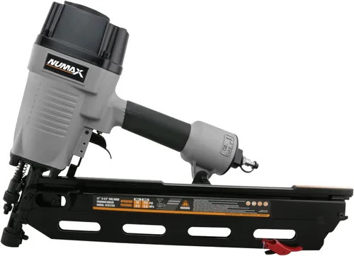 Miniatura 2 de NuMax SFR2190WN Clavadora neumática de 21 grados con cabeza redonda completa de 3-1/2" y clavos (500 unidades)