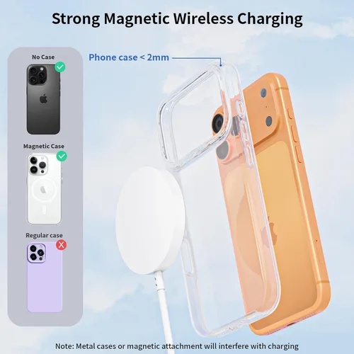 Miniatura 4 de Cargador inalámbrico magnético para iPhone, [certificado Apple MFi] Cable de carga Apple Mag-Safe de 6 pies, almohadilla de carga inalámbrica