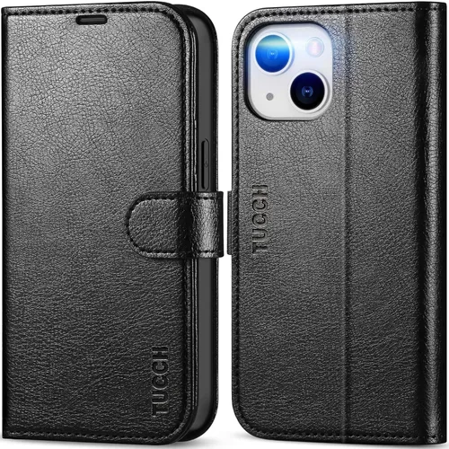 Miniatura 13 de TUCCH Funda Tipo Billetera para iPhone 13 (6.1") 2021, con Bloqueo RFID, con Soporte para 3 Tarjetas, de Piel Sintética, Tipo Folio
