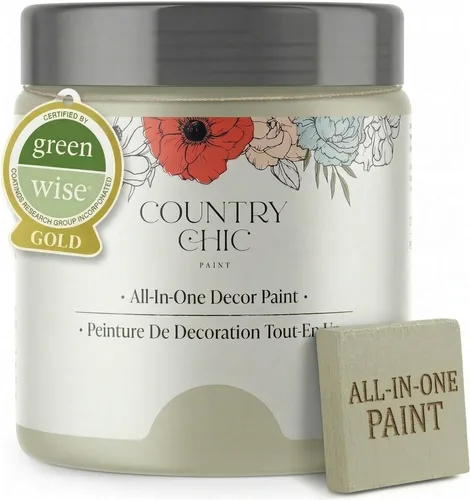 Miniatura 144 de Country Chic - Pintura a la tiza todo en uno para muebles y armarios, ecológica, acabado mate, con primer y sellador, para madera y metal, Tarta