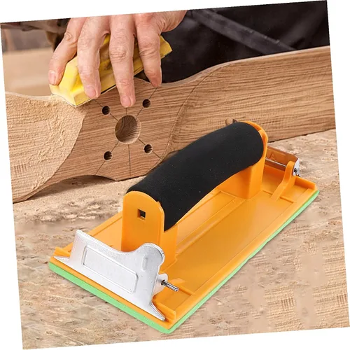 Miniatura 5 de Soporte de papel de lija Herramienta 2 unids Soporte de papel de lija Mango de plástico sólido Diseño ergonómico para almohadillas de lijado Mano