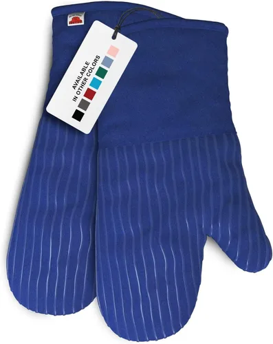 Miniatura 9 de Guantes de horno resistentes al calor - Juego de 2 guantes de cocina de silicona, rojo