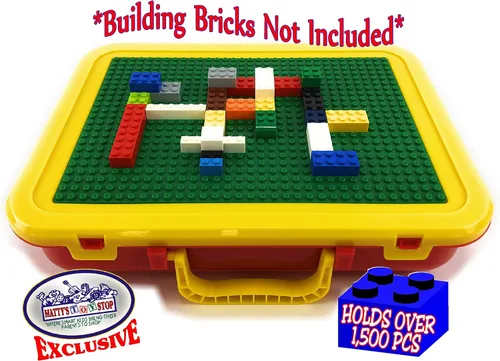 Miniatura 3 de Matty's Toy Stop Brik-Kase 2-GO - Estuche organizador de viaje, construcción, almacenamiento y organizador de 13 pulgadas con tapa de placa