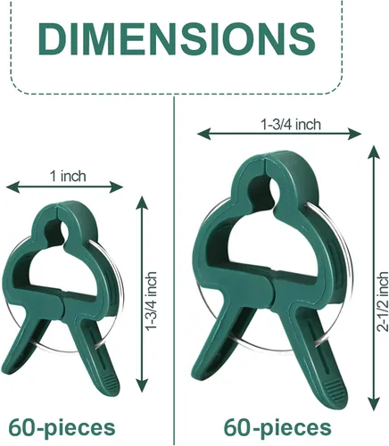 Miniatura 3 de Yinghezu 120 clips de soporte para plantas, flores y vides, clips de soporte para plantas de tomate de jardín para apoyar tallos, enredaderas