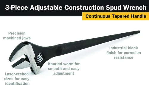 Miniatura 6 de Titan 223 Llave de construcción ajustable, juego de 3 piezas