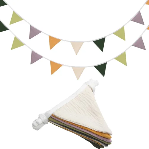 Miniatura 9 de Oudain 2 Piezas Banderines de Bandera Gallardete Guirnalda de Guardería Banderines Triangulares de Empavesado Decoración de Pared Banner para Sala