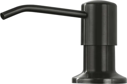 Dispensador de jabón para fregadero de cocina, integrado, acero inoxidable (metal de pistola), juego de bomba para jabón o loción, recarga desde la