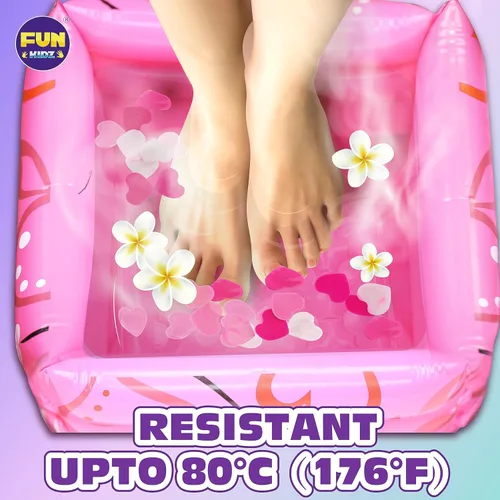 Miniatura 2 de Funkidz - Kit de spa de pies para niñas, kit de pedicura para niñas, tamaño 17.91 pulgadas de ancho x 12.4 pulgadas de largo, incluye inflador