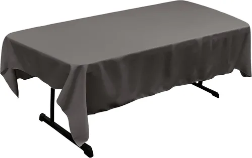 Miniatura 123 de LA Linen Mantel rectangular lavable de popelín de poliéster, resistente a las manchas y a las arrugas, cubierta de mesa 60x84, mantel de tela