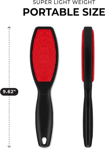 Miniatura 4 de DecorRack Paquete de 2 cepillos de doble cara para eliminar pelusas, cepillo removedor de pelo de mascotas para ropa y muebles, quita el pelo