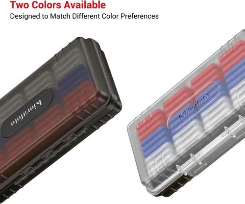 Miniatura 6 de Funda para tarjetas SD de 36 ranuras con 36 fundas individuales de plástico transparente para 36 tarjetas SD SDXC SDHC, resistente al agua
