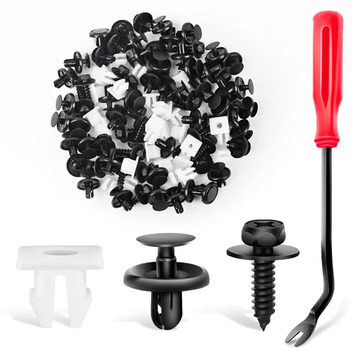 Miniatura 14 de GOOACC 100 clips de guardabarros para el cuerpo, remaches para el motor, debajo de la cubierta, clips de protección contra salpicaduras para Honda