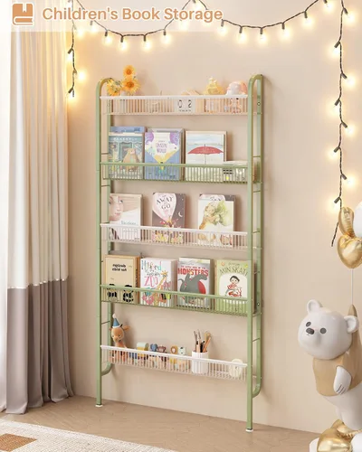 Miniatura 5 de UMDONX Estante de baño estrecho de 5 niveles, estante de almacenamiento delgado que ahorra espacio, estantería estrecha para baño y cocina