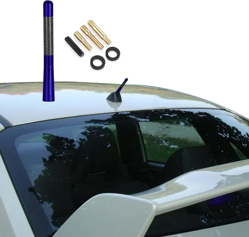 Antena de fibra de carbono, antena de radio de fibra de carbono corta de 4.7 pulgadas, antena automotriz corta, mini antena de automóvil, reemplazo