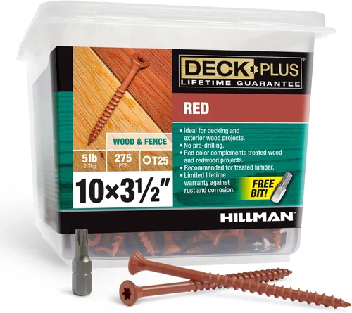 Miniatura 64 de Deck Plus Tornillos para valla y madera exterior con revestimiento epoxi de 3 pulgadas #10 x 3 Torx/Star Drive Incluido, rosca gruesa, tornillo