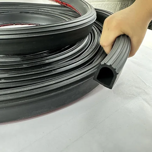 Miniatura 5 de Moyishi Tira de sello de goma para puerta en forma de D, sello deslizante de 1 pulgada, goma EPDM autoadhesiva, burlete para llenar huecos, aplicar