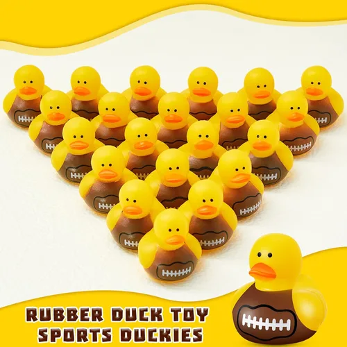 Miniatura 7 de Deekin Patos de goma de 2 pulgadas, recuerdos de fiesta deportiva a granel para eventos de equipo, suministros de fiesta de cumpleaños, regalo