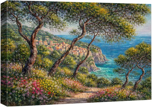 Miniatura 39 de wall26 Prado con álamos por Claude Monet - Arte moderno impresionista, arte en lienzo para el hogar, 12 x 18 pulgadas