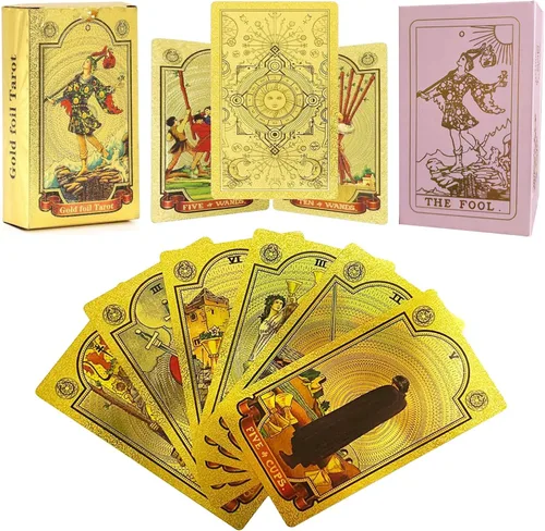 Miniatura 6 de VOVCIG Cartas de Tarot bilingües - Inglés y Español, Incluye Libro Guía y Mantel Especial Baraja de Tarot