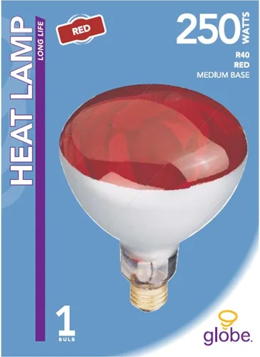 Miniatura 2 de Globe Electric 03917 - Bombilla incandescente R40 de 250 W, base E26, color rojo