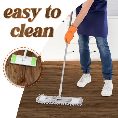 Miniatura 3 de Homease Piso de Vinilo con Grano de Madera 15.7" x 118" Rollo Marrón, Azulejos de Piso Autoadhesivos Impermeables, Superficie Extra Resistente al