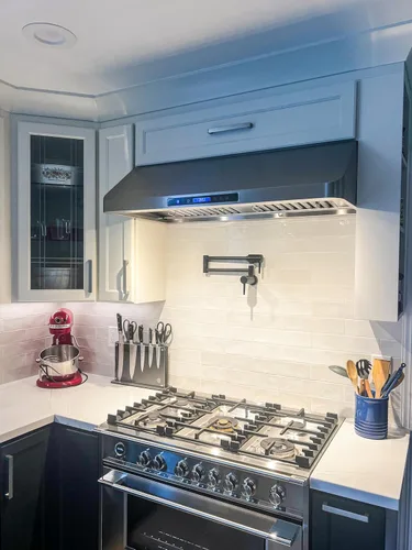 Miniatura 9 de PROLINE - Campana extractora para debajo del gabinete de 30 pulgadas, con canalización, 900 CFM, acero inoxidable, luces LED, motor soplador ultra