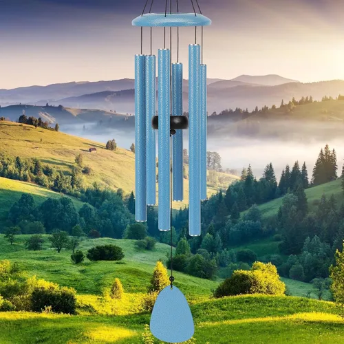 Miniatura 11 de FSVGYY Campanillas de viento para exteriores, decoración grande, tono profundo, tonos melódicos relajantes, campanillas de viento para exteriores