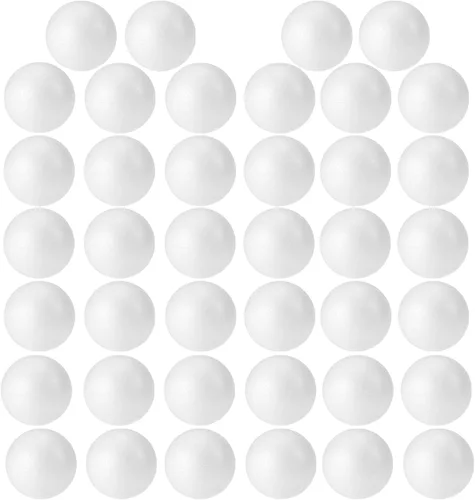 FFchanhe - Paquete de 40 bolas de espuma de 3 pulgadas para manualidades, bolas de espuma de poliestireno, para proyectos escolares, bodas, Navidad,