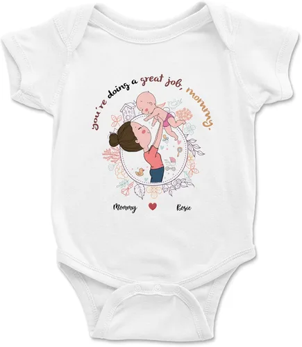 Miniatura 15 de Gossby Mameluco personalizado para bebé – Body personalizado para bebé niño, niña con diseño, nombre – Regalo para recién nacido, nueva mamá – 0-24