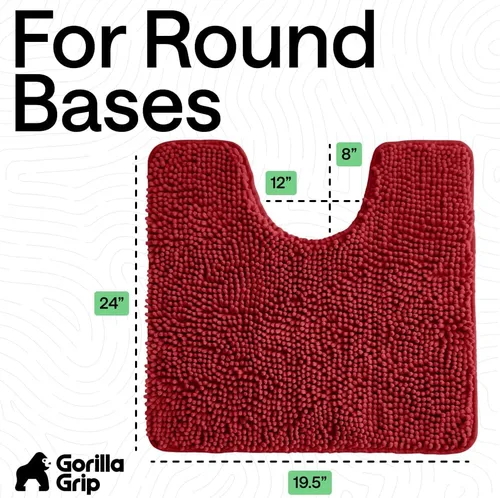 Miniatura 457 de Gorilla Grip - Tapete de baño de felpilla gruesa, suave y absorbente, secado rápido, de microfibra, con reverso de caucho, para piso de ducha, Nube
