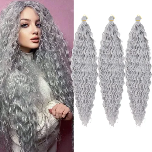 Miniatura 35 de 3 trenzas de ganchillo Passion Twist, cabello sintético preseparado para trenzar de 14 pulgadas, 3 paquetes de cabello trenzado pretrenzado