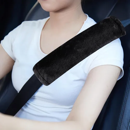 Miniatura 13 de MOONET Paquete de 2 fundas para cinturón de seguridad de automóvil para una conducción más cómoda, funda universal para cinturón de seguridad