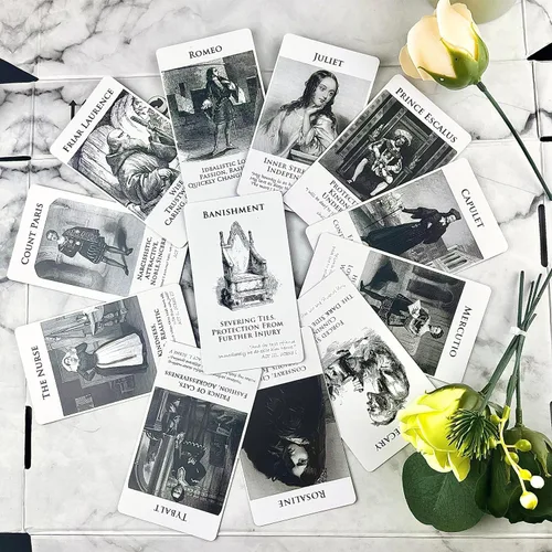 Miniatura 7 de [Romeo & Julieta] Baraja de cartas Oráculo de amor, cartas de tarot con significado en ellas, Oracle Deck responde todo sobre el amor