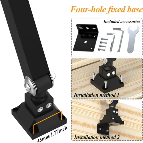 Miniatura 4 de Luz de trabajo de máquina LED 120V 16W impermeable aleación de aluminio brazo largo para torno CNC mesa de taladro iluminación industrial